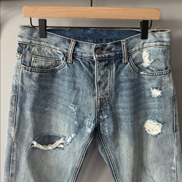 Fear of God x Fourth Collection Selvedge Indigo Distressed Jeans size 30x32 - Picture 2 of 14